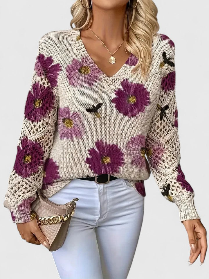 Fiorella™ | Maglione elegante con motivo floreale