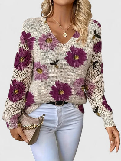 Fiorella™ | Maglione elegante con motivo floreale