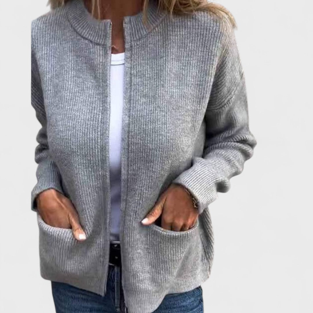 Noelle - Cardigan in cotone lavorato a maglia