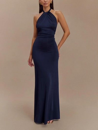 Alessandra™ | Abito maxi halter laguna