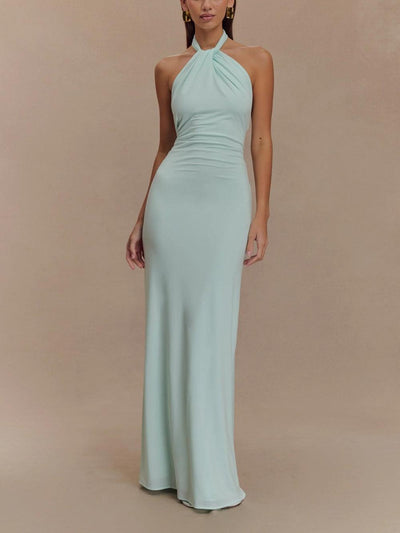 Alessandra™ | Abito maxi halter laguna