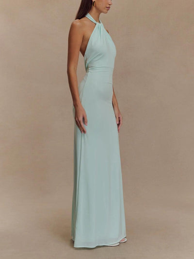 Alessandra™ | Abito maxi halter laguna