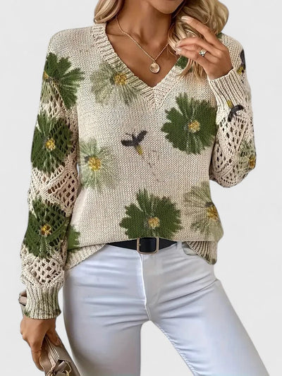 Fiorella™ | Maglione elegante con motivo floreale
