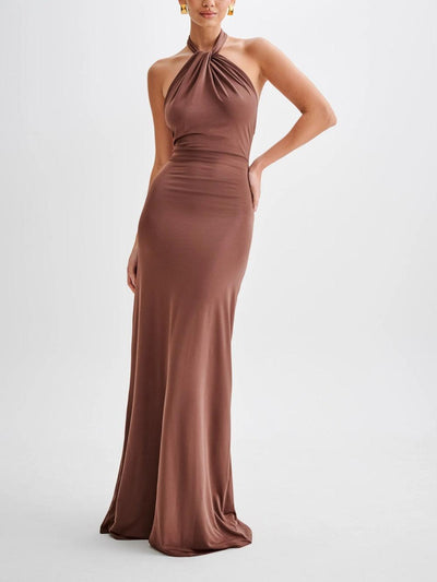 Alessandra™ | Abito maxi halter laguna