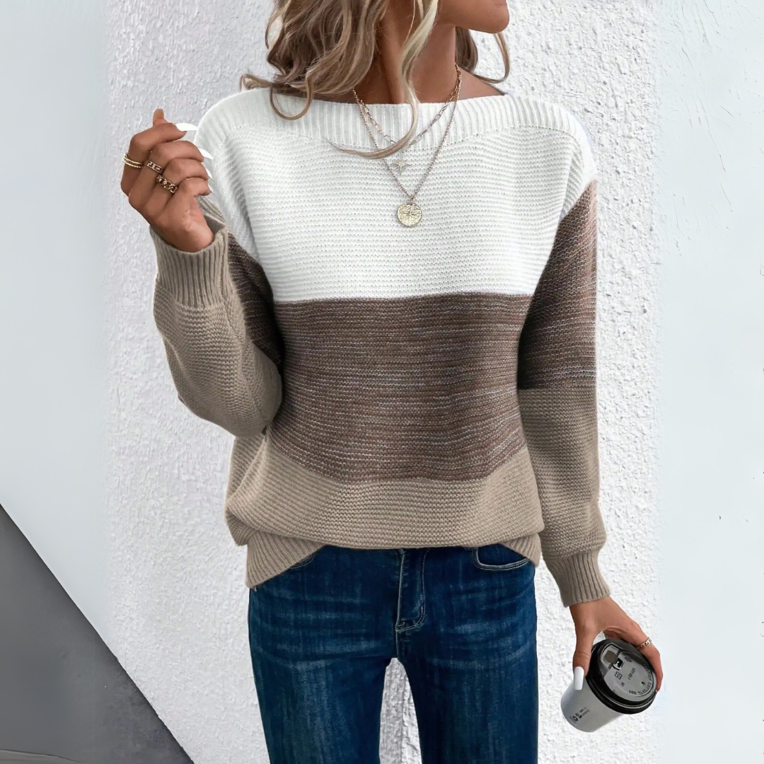 Raffaella™ | Maglione patchwork elegante