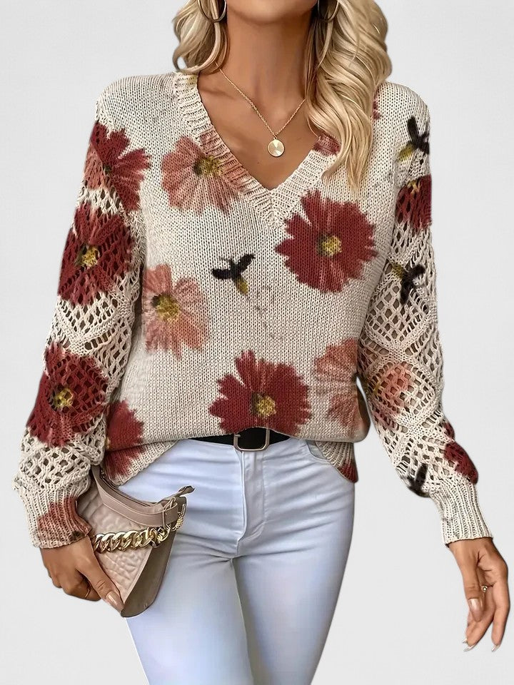 Fiorella™ | Maglione elegante con motivo floreale