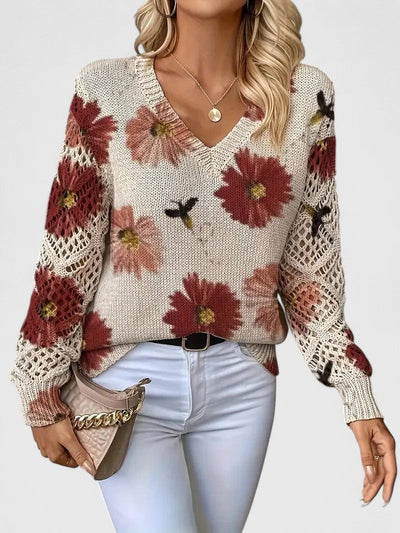 Fiorella™ | Maglione elegante con motivo floreale
