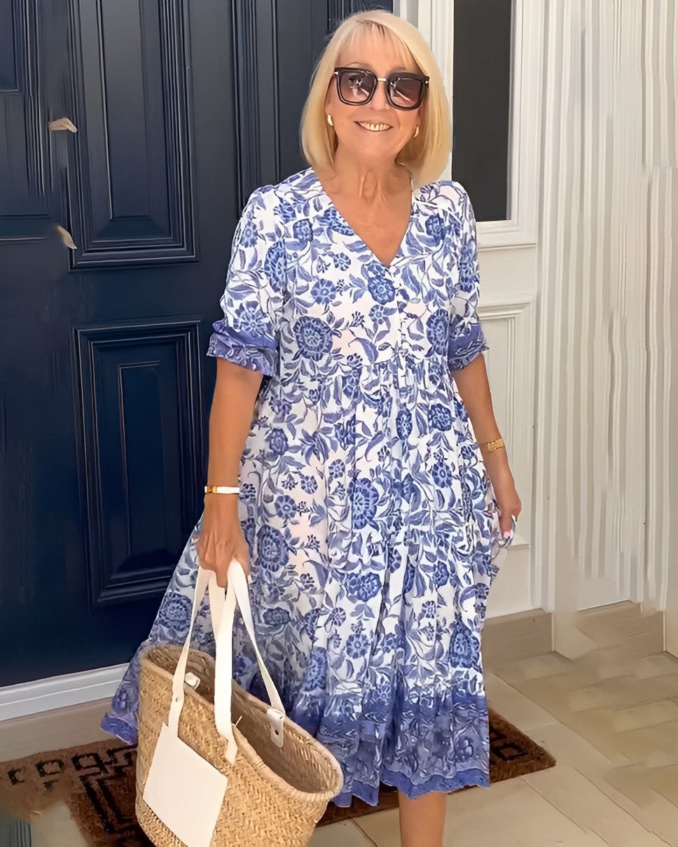 Viviana™ | Abito floreale con scollo a V