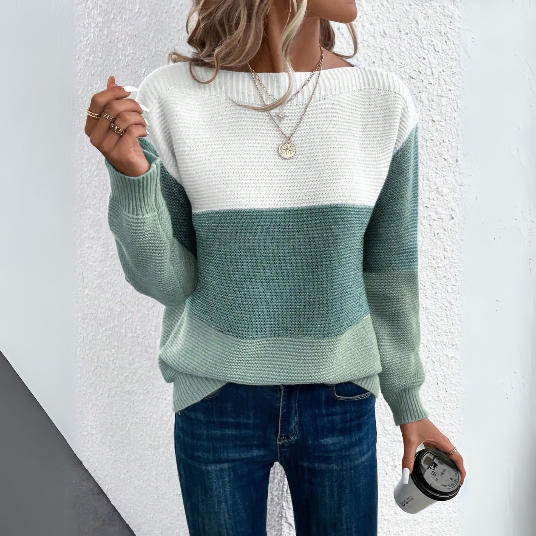 Raffaella™ | Maglione patchwork elegante