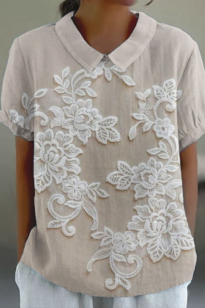 Blusa con Collo Glicine