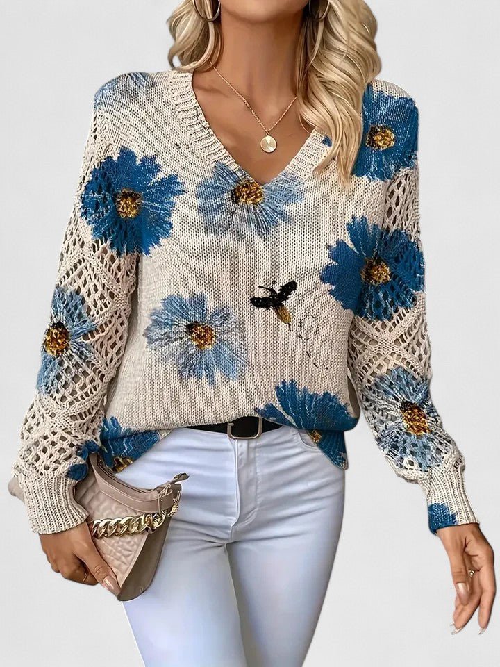 Fiorella™ | Maglione elegante con motivo floreale