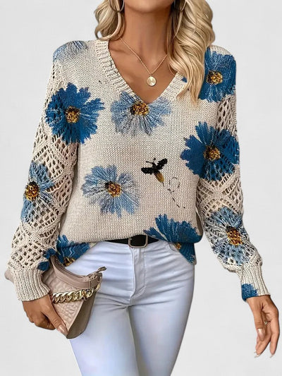 Fiorella™ | Maglione elegante con motivo floreale