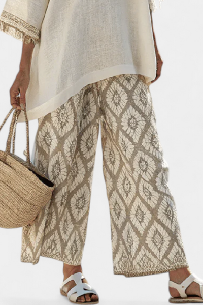 Luna | Completo boho con camicia larga e pantaloni