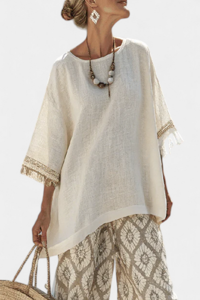 Luna | Completo boho con camicia larga e pantaloni