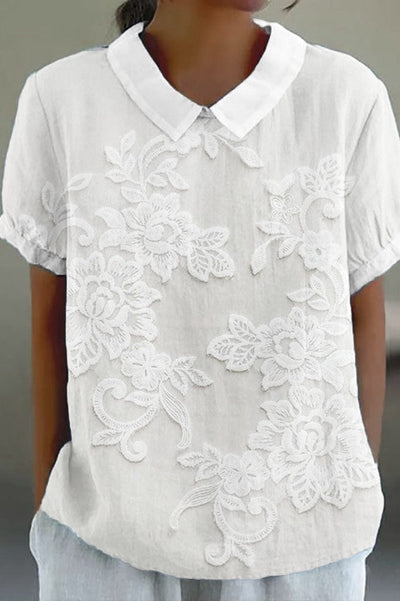 Blusa con Collo Glicine