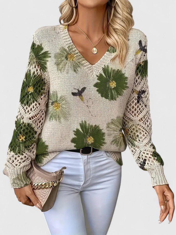 Fiorella™ | Maglione elegante con motivo floreale