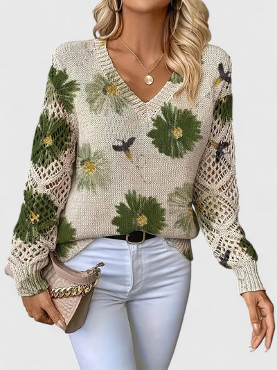 Fiorella™ | Maglione elegante con motivo floreale