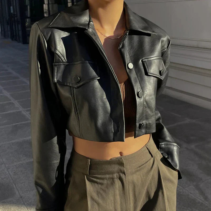 Élise™ | Giacca elegante in similpelle
