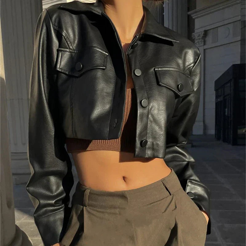 Élise™ | Giacca elegante in similpelle
