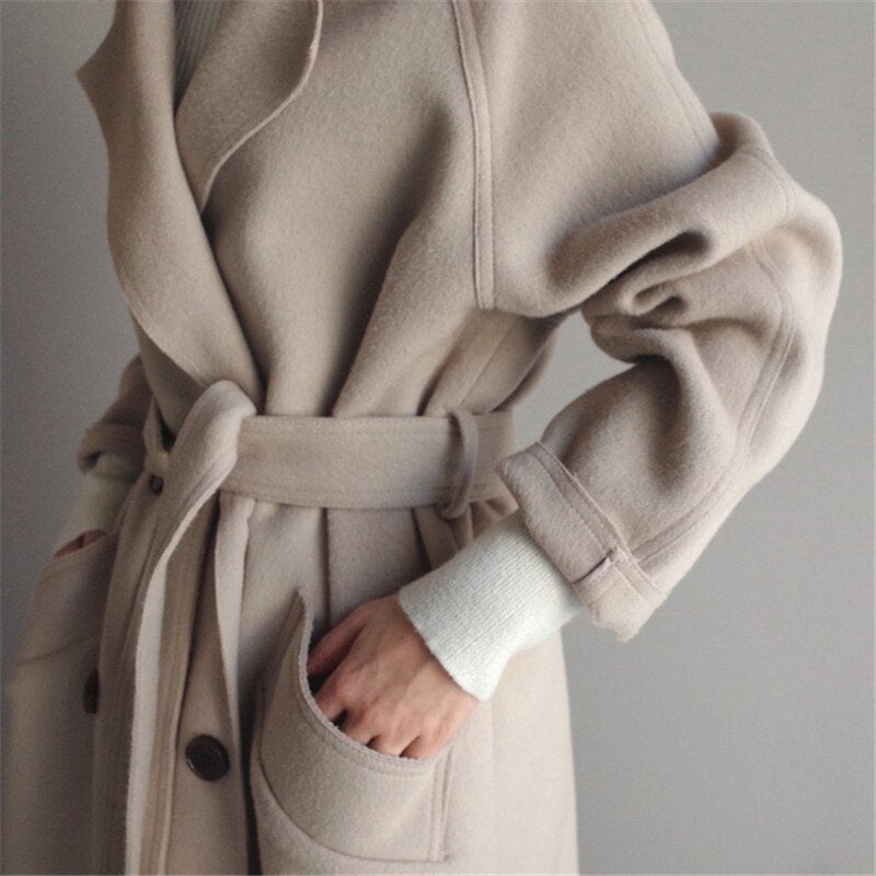 Fiorella | Elegante Cappotto in Mistura di Lana