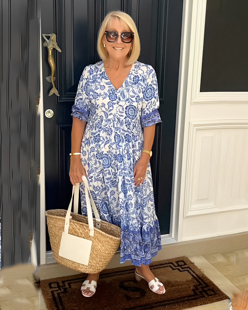 Viviana™ | Abito floreale con scollo a V