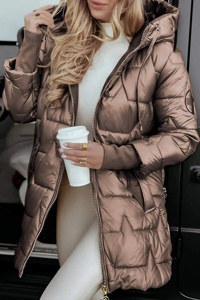 Elvira™ | Cappotto invernale elegante con cappuccio