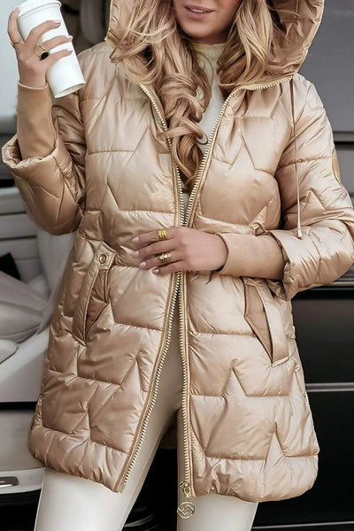 Elvira™ | Cappotto invernale elegante con cappuccio