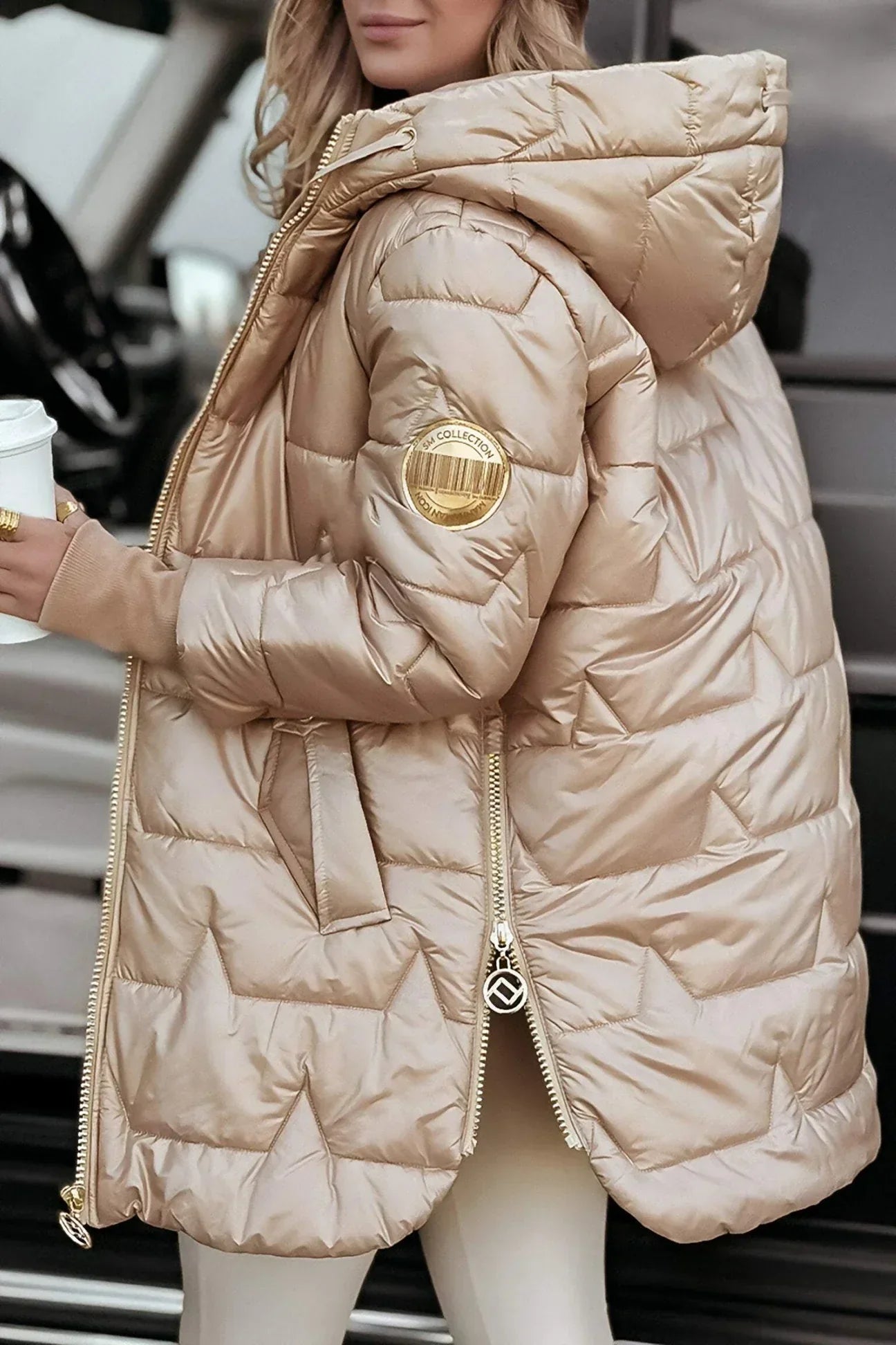 Elvira™ | Cappotto invernale elegante con cappuccio